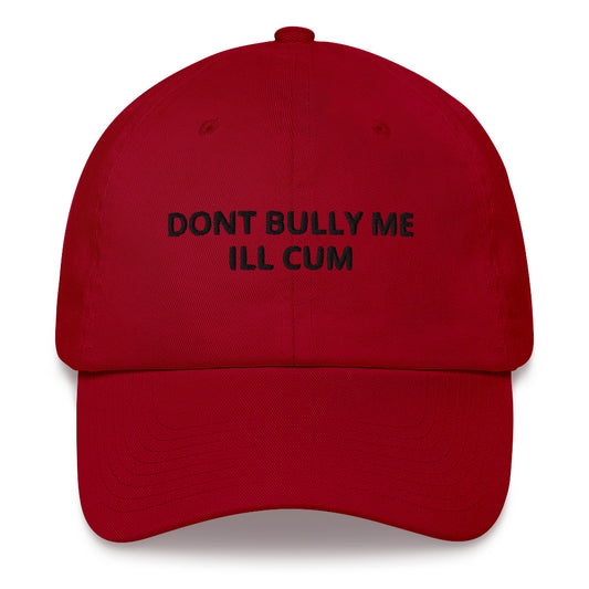 "Don't Bully Me I'll Cum" Dad Hat