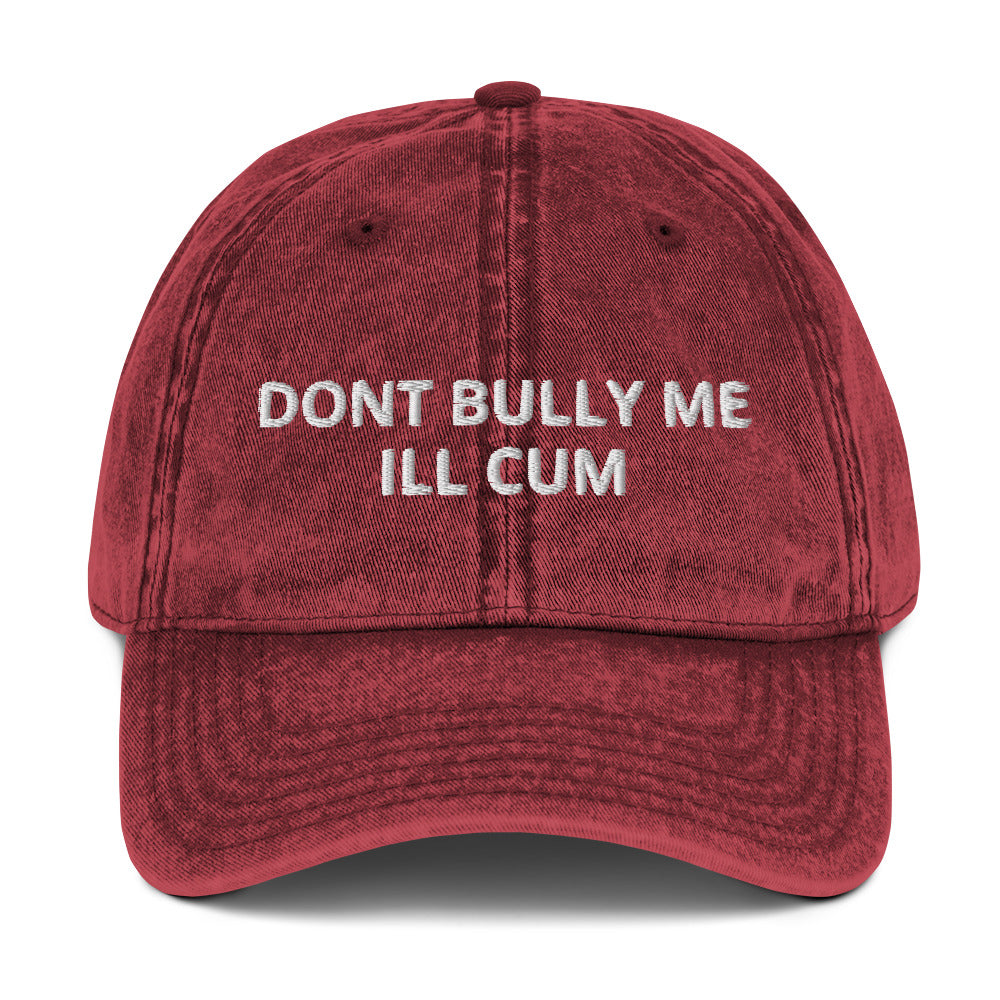 "Don't Bully Me I'll Cum" Vintage Hat