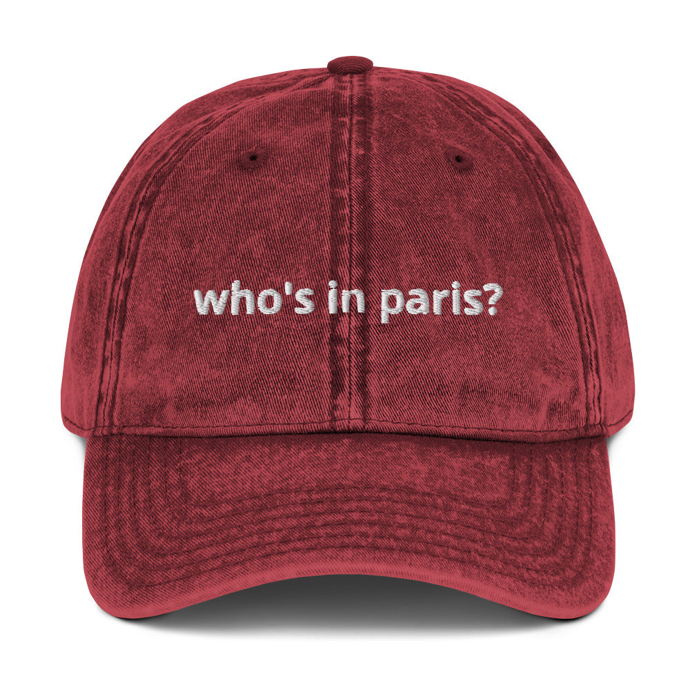 "Who's in Paris?" Vintage hat