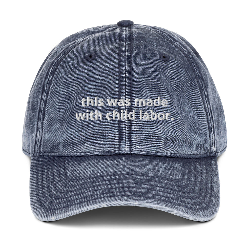 "Made with Child Labor" Vintage Hat